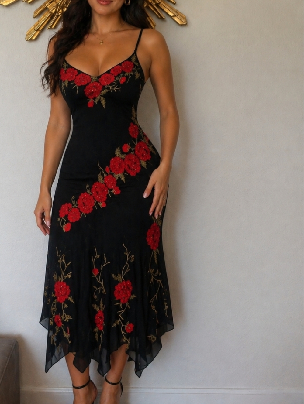 Sue Wong Nocturne Black Slip Silk Dress - Picture 4 of 9